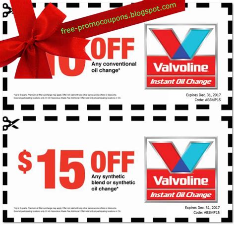 coupons for valvoline oil change|More.